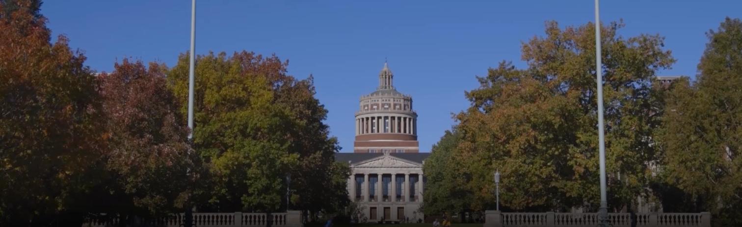 photo of Rush Rhees Library and Eastman Quadrangle